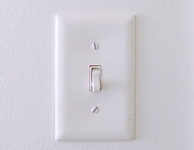 A light switch.